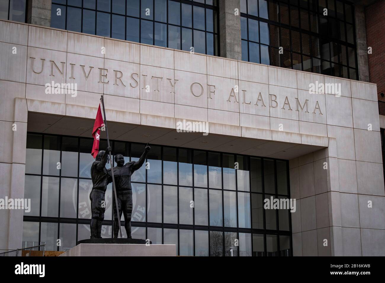 Tuscaloosa, Alabama - February 8, 2020: University of Alabama Crimson Tide college campus Stock Photo
