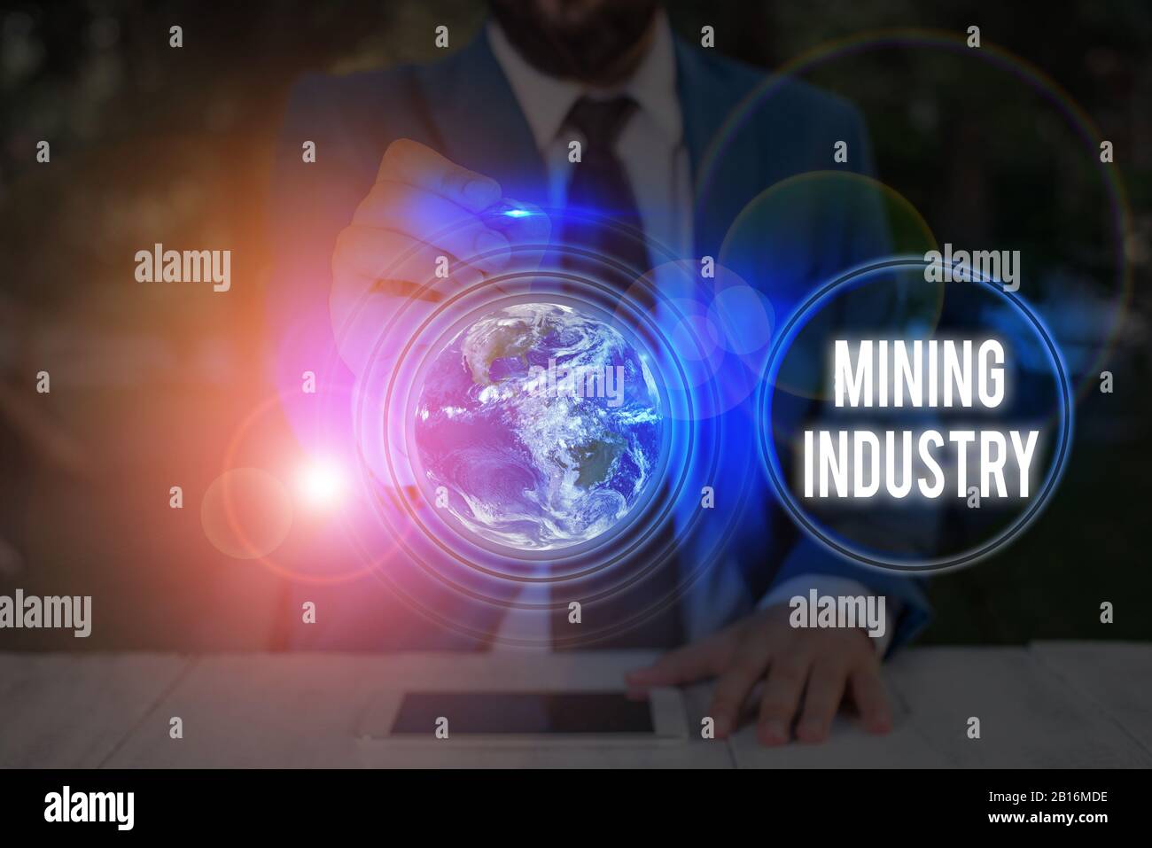 Writing note showing Mining Industry. Business concept for extraction ...