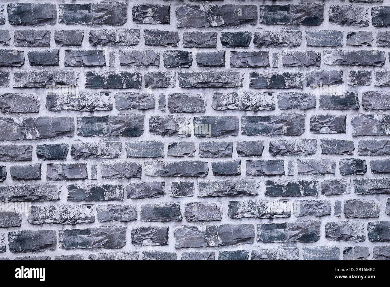 Pattern of decorative slate stone wall surface Stock Photo