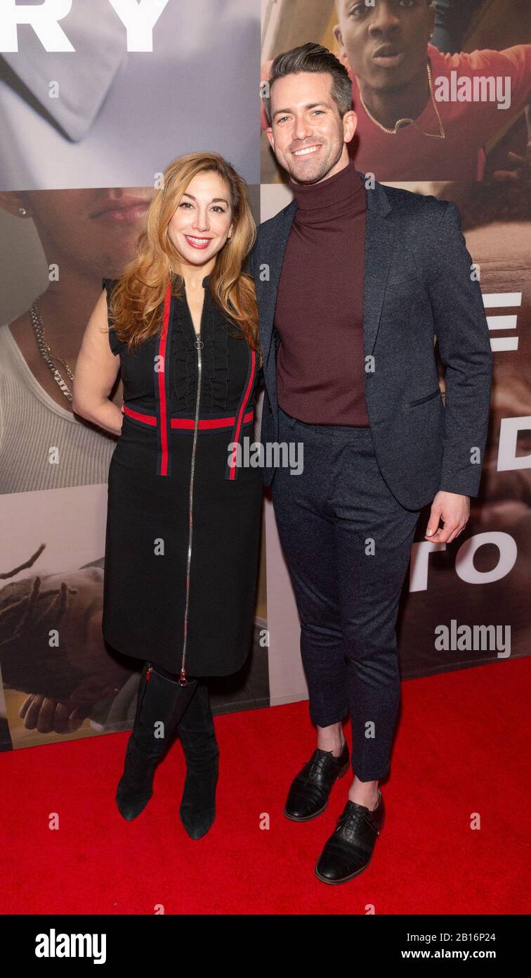 New York, United States. 20th Feb, 2020. Lorin Latarro and Michaeljon Slinger attend Broadway opening night of "West Side Story" at The Broadway Theatre (Photo by Lev Radin/Pacific Press) Credit: Pacific Press Agency/Alamy Live News Stock Photo