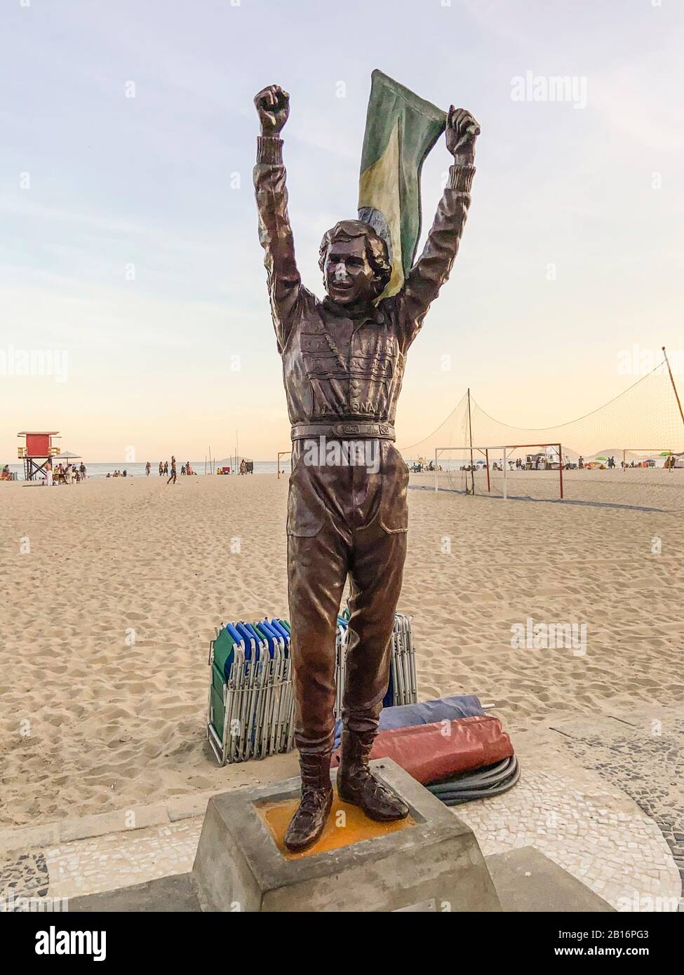 Brazilian formula one racing driver ayrton senna hi-res stock