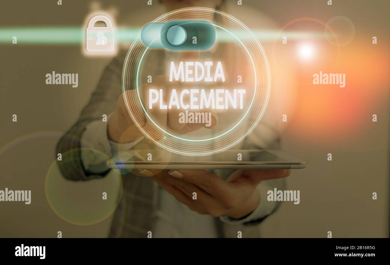 Key Placement Sign Message Text sign showing Media Placement. Business photo showcasing the method ...
