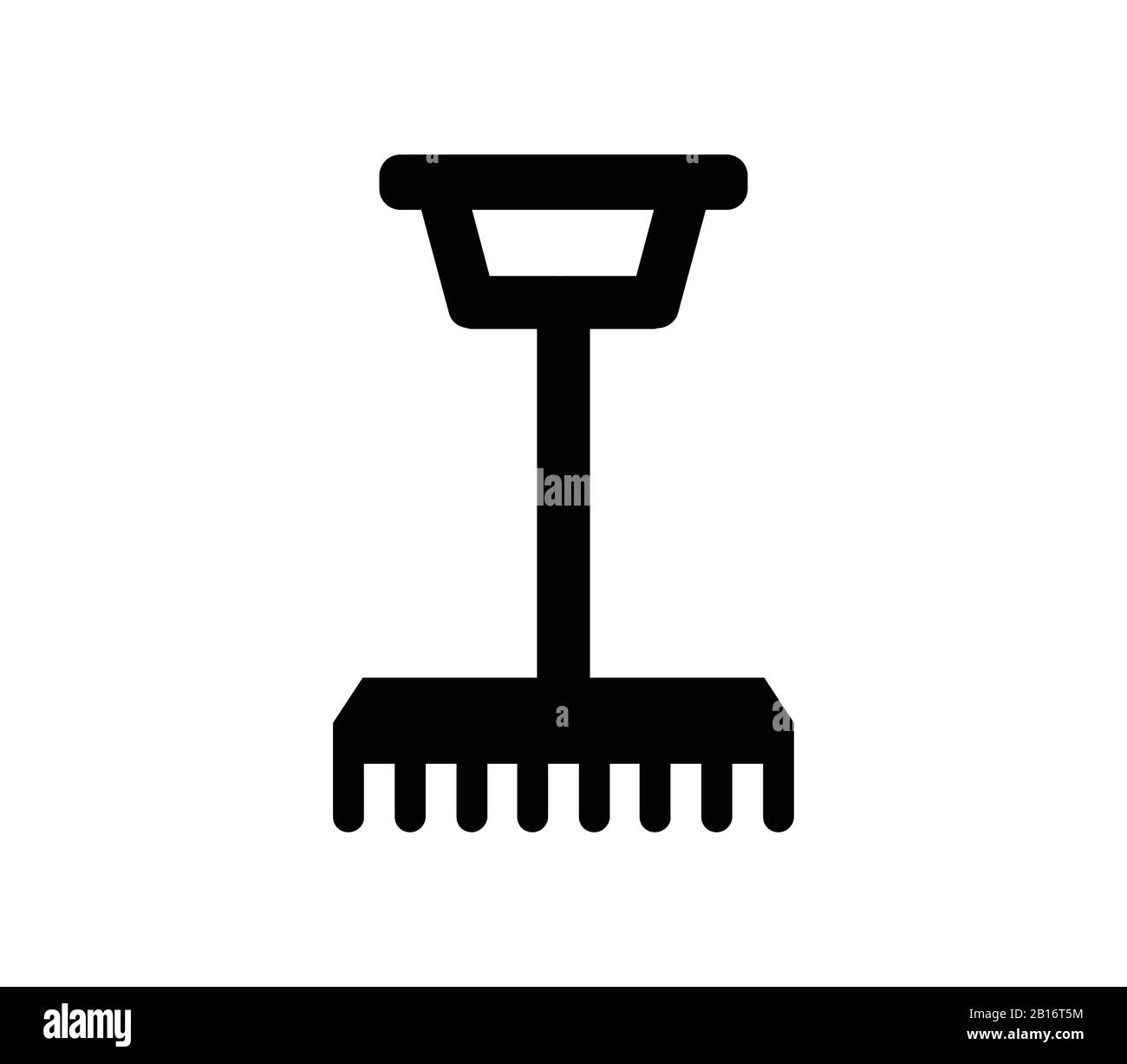 rake icon illustrated in vector on white background Stock Vector Image ...