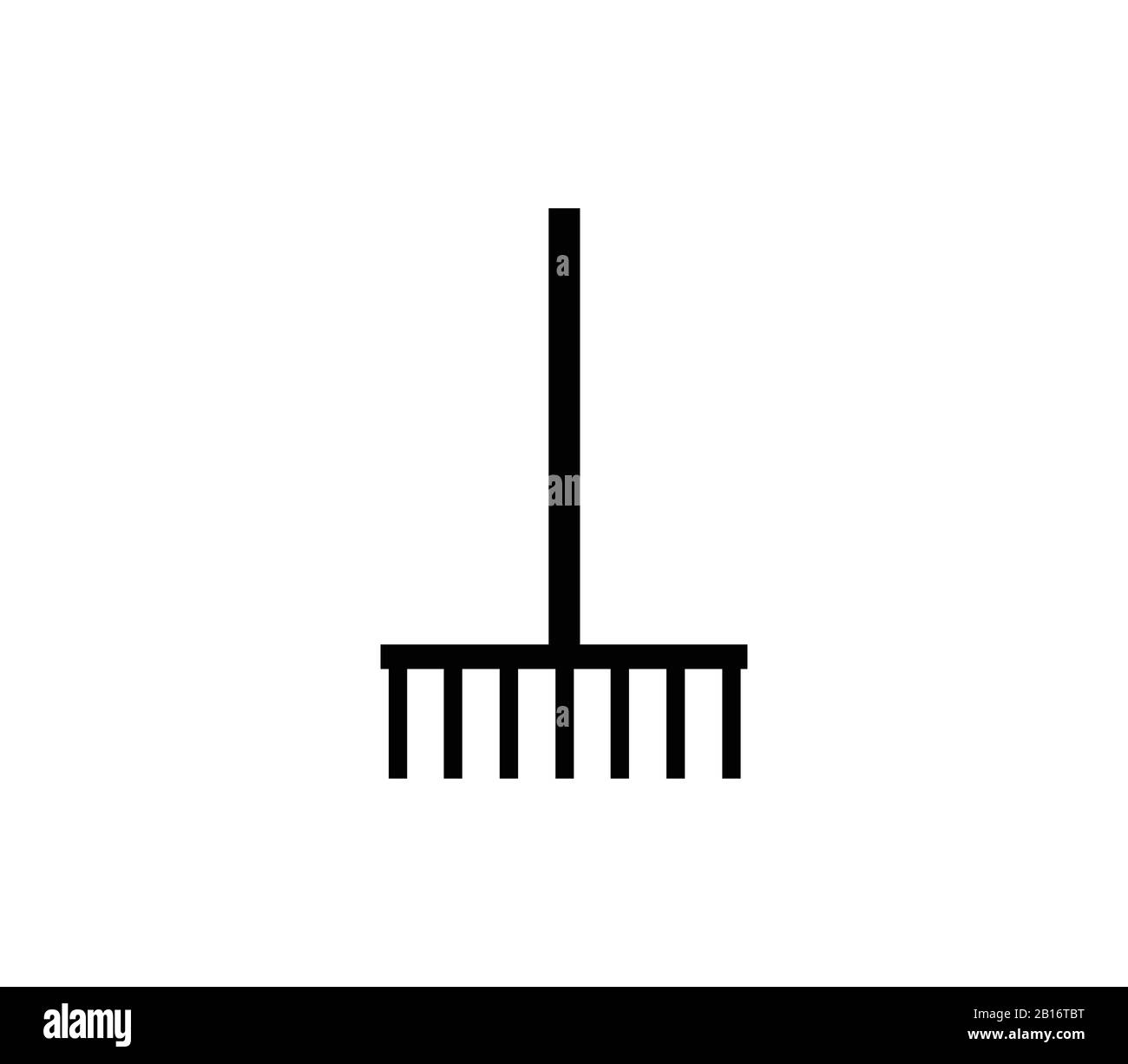 rake icon illustrated in vector on white background Stock Vector Image ...