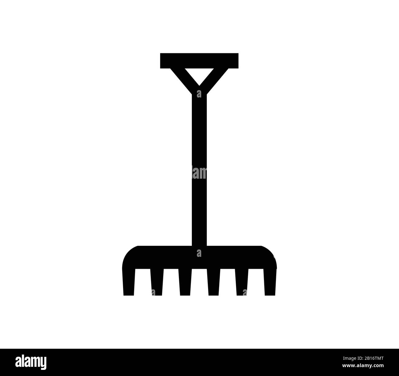 rake icon illustrated in vector on white background Stock Vector Image ...
