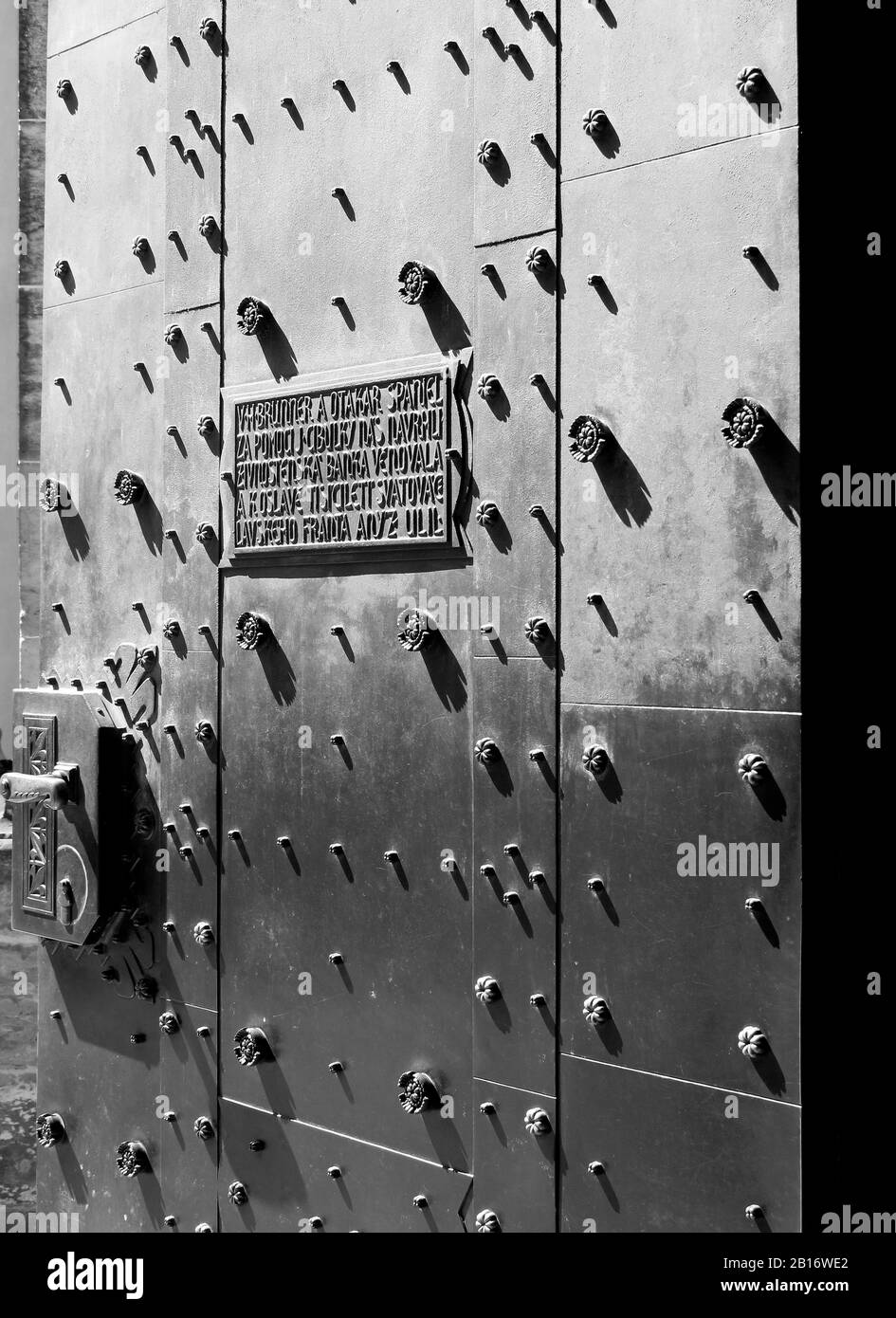 Door. St. Vitus cathedral, Prague. Czech Republic Stock Photo