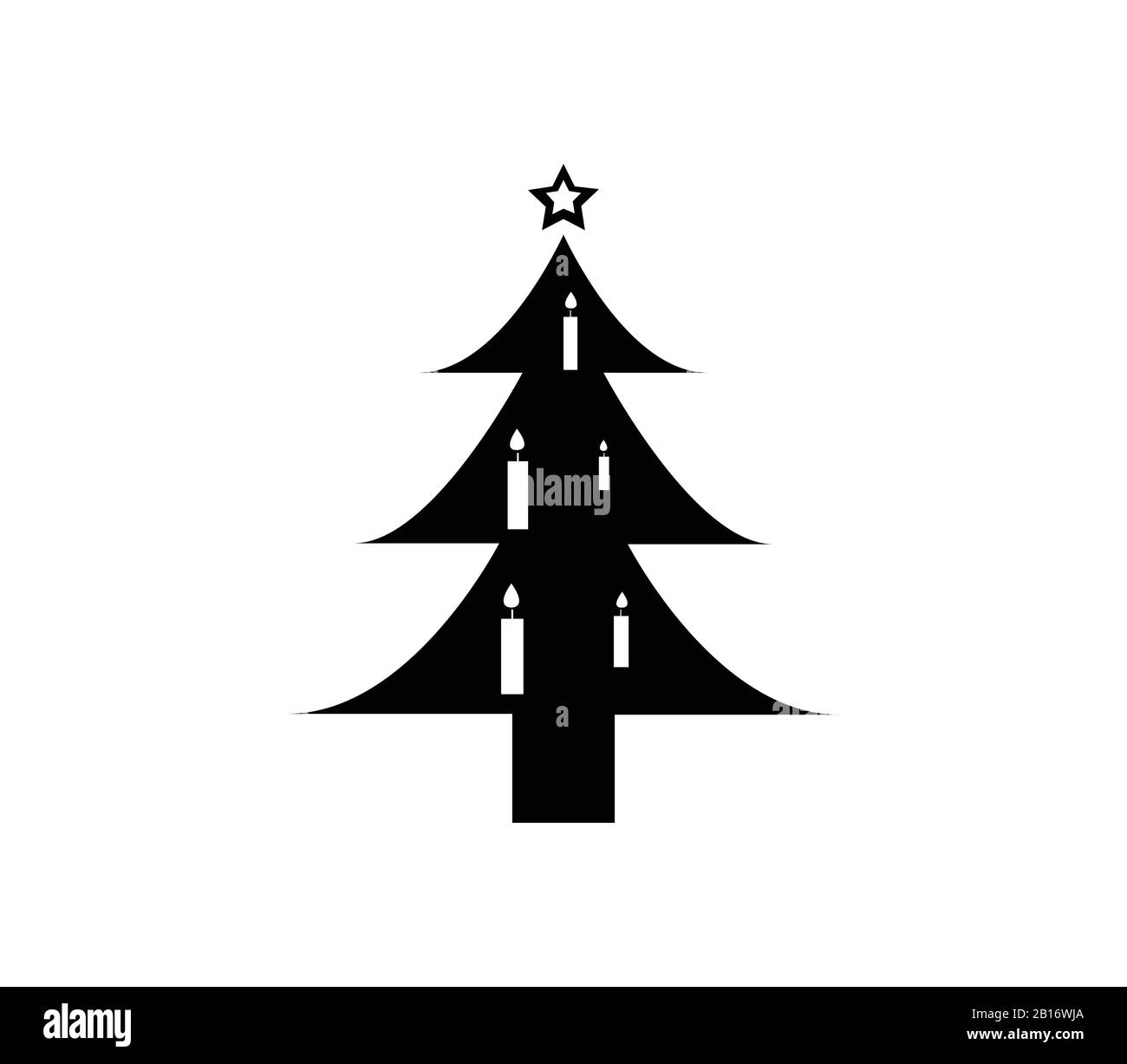 christmas tree icon illustrated in vector on white background Stock ...