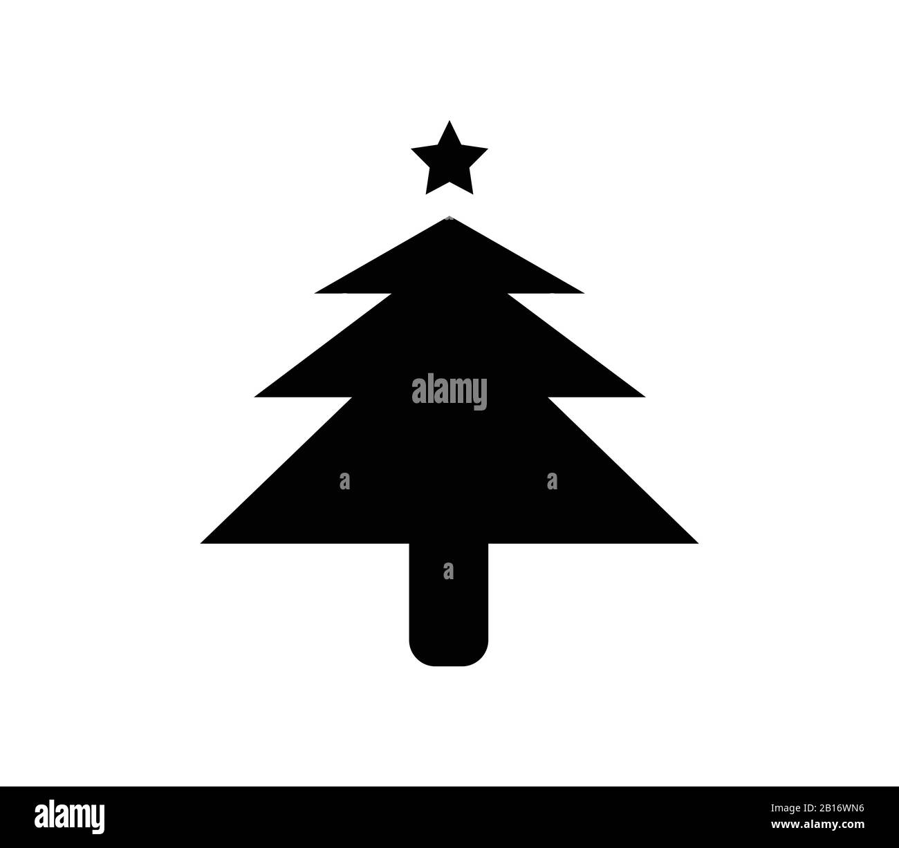 christmas tree icon illustrated in vector on white background Stock ...