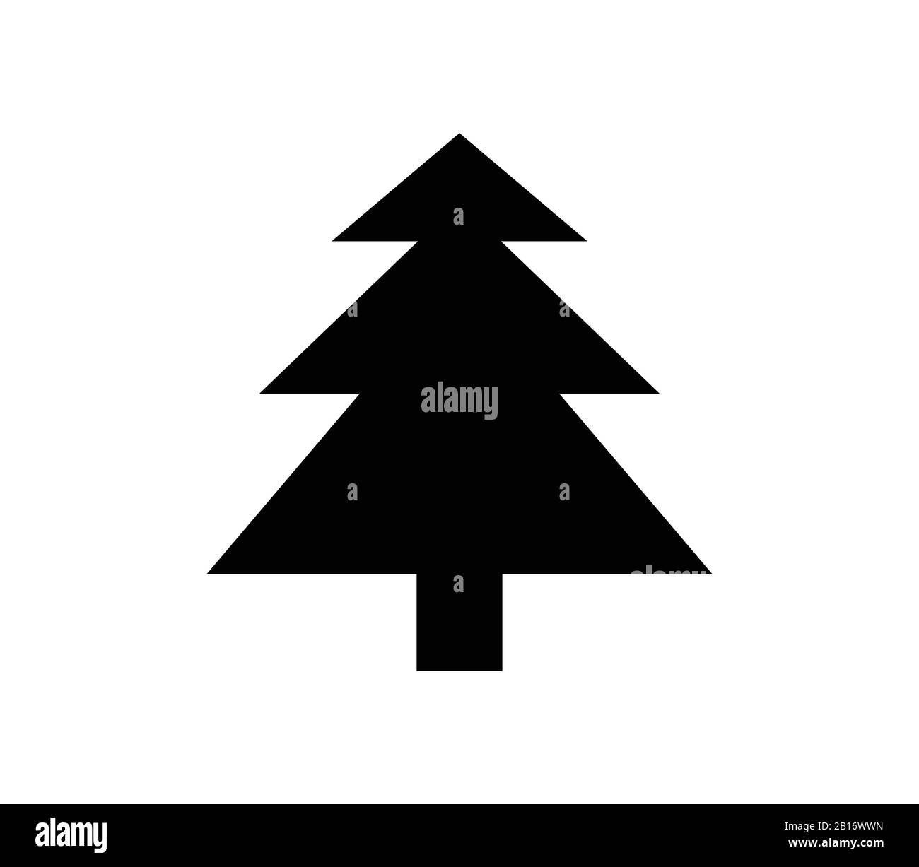 christmas tree icon illustrated in vector on white background Stock ...