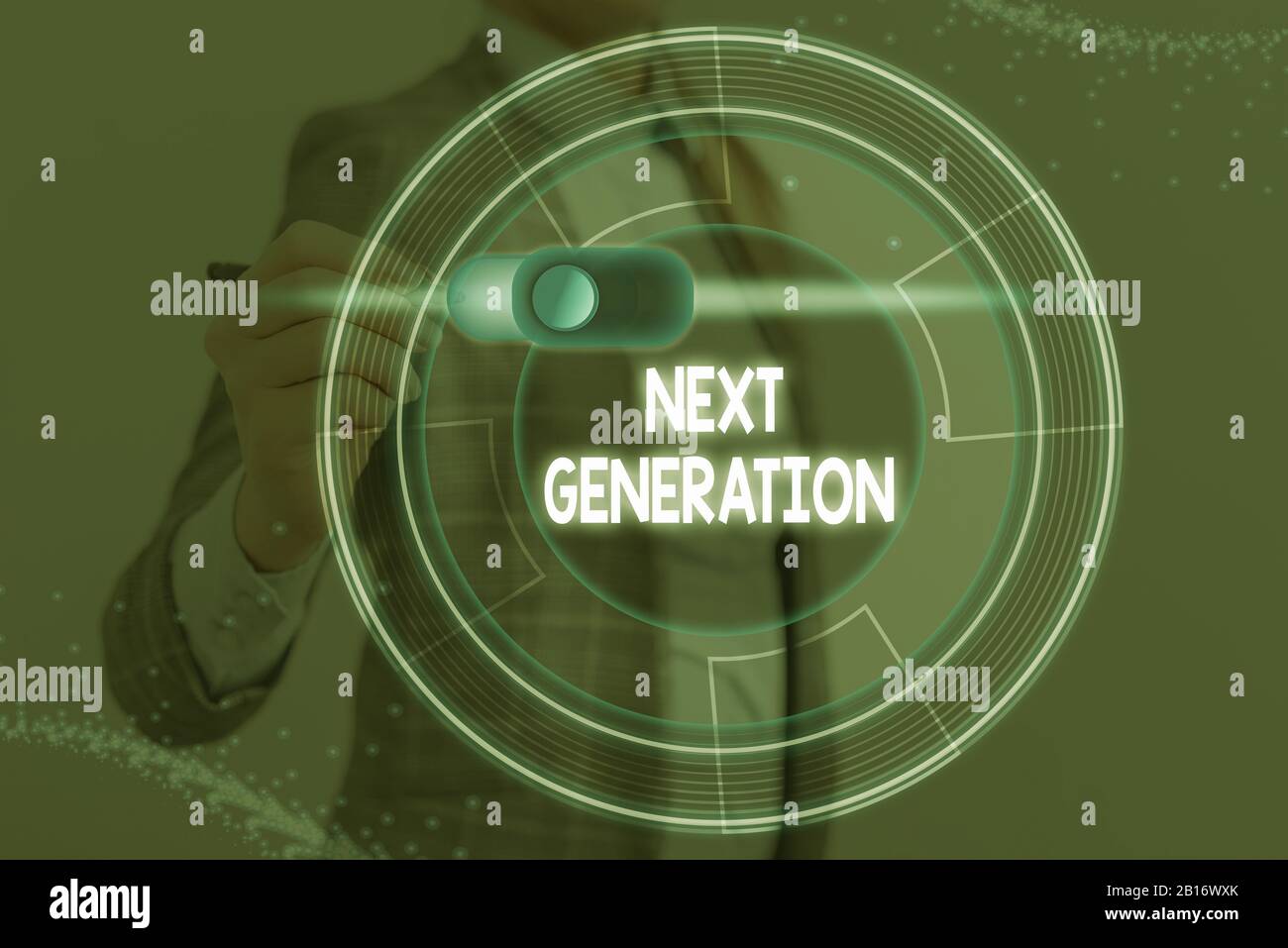 Writing note showing Next Generation. Business concept for product that