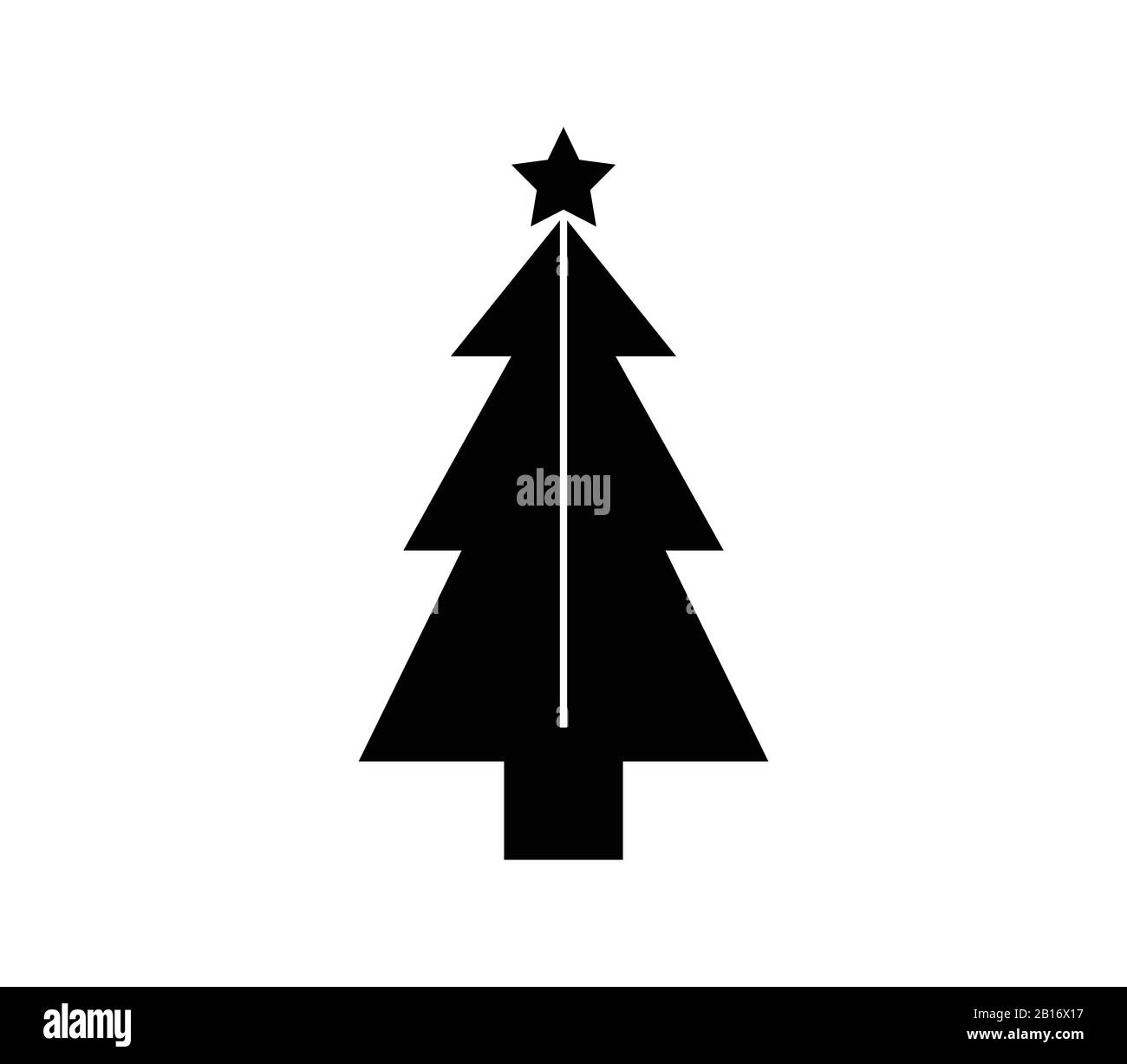 christmas tree icon illustrated in vector on white background Stock ...