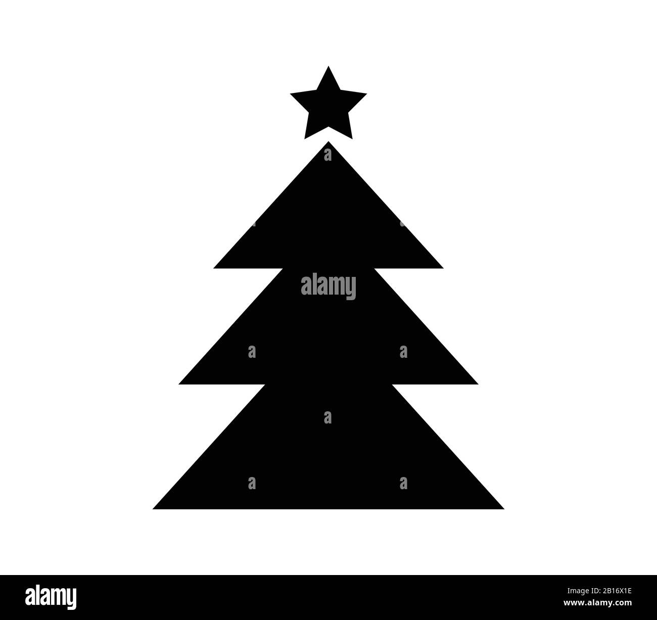 christmas tree icon illustrated in vector on white background Stock ...
