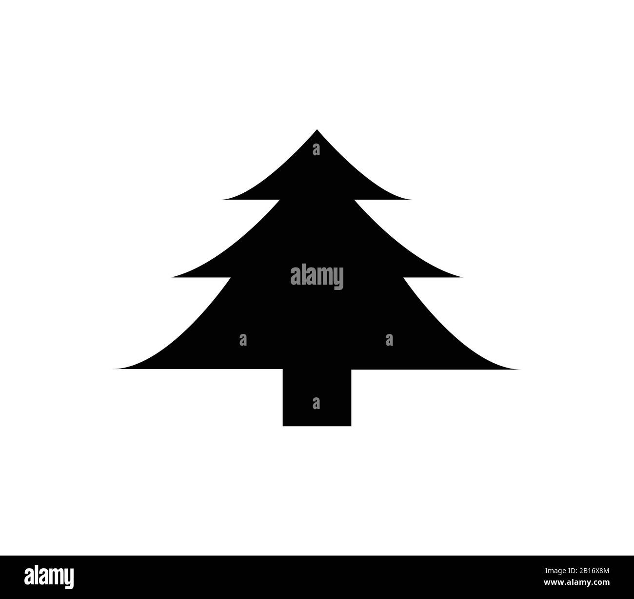 christmas tree icon illustrated in vector on white background Stock ...