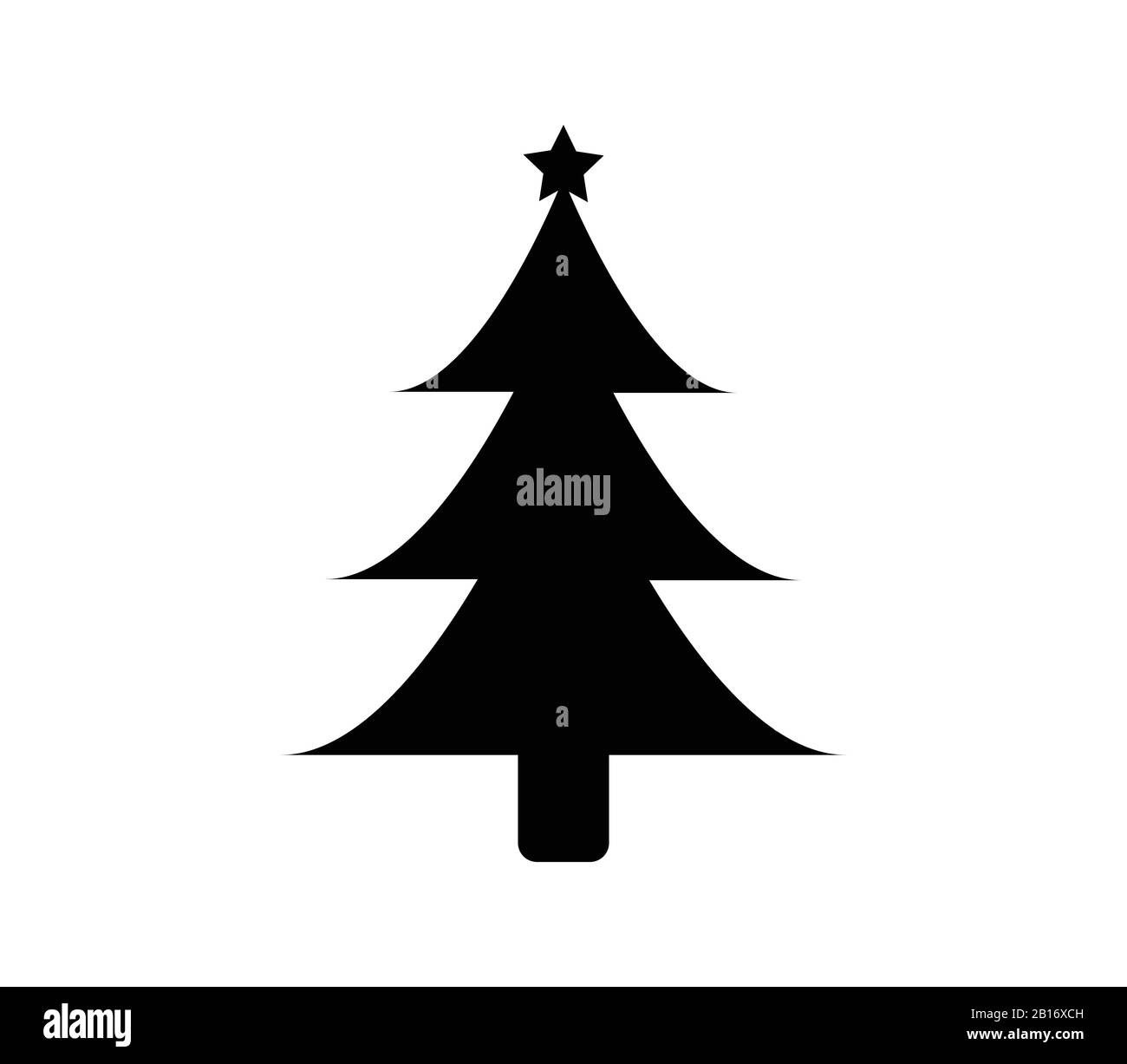 christmas tree icon illustrated in vector on white background Stock ...