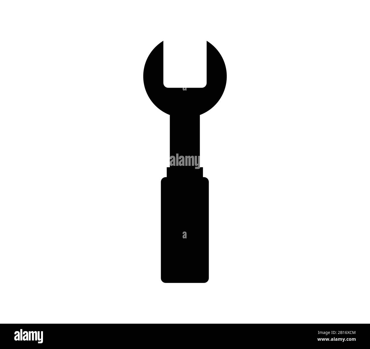 wrench icon illustrated in vector on white background Stock Vector ...