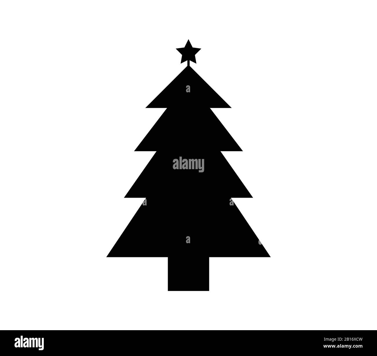 christmas tree icon illustrated in vector on white background Stock ...