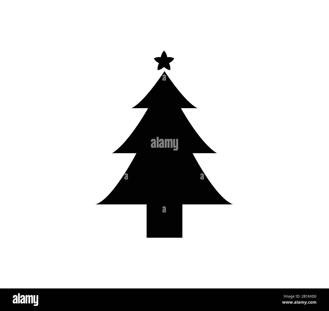 christmas tree icon illustrated in vector on white background Stock ...