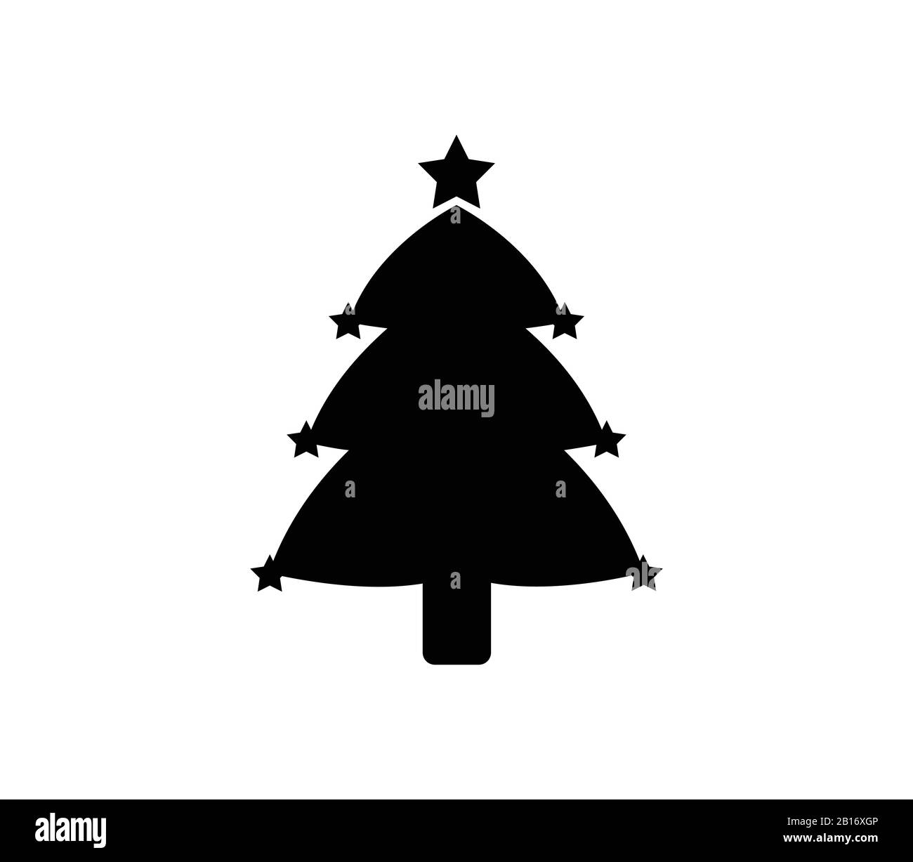 christmas tree icon illustrated in vector on white background Stock ...