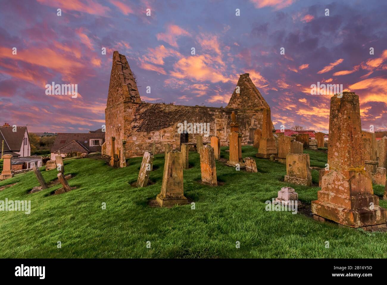The Old Ruins of Prestwick Old Parish Church & Graveyard. Dedicated to