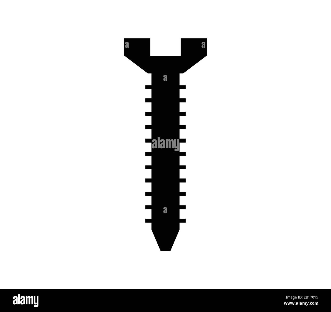 screw icon illustrated in vector on white background Stock Vector Image ...