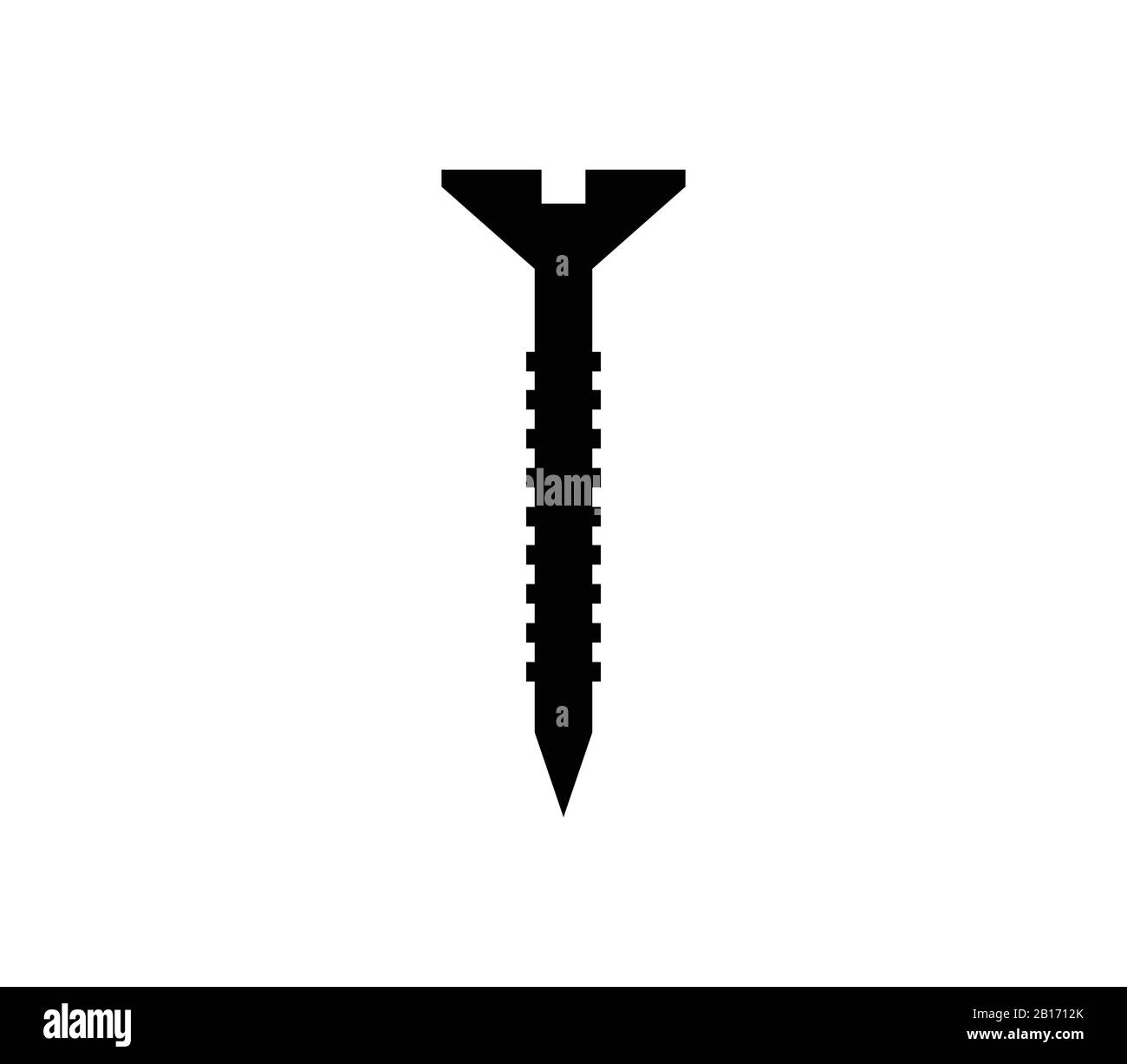 screw icon illustrated in vector on white background Stock Vector Image ...