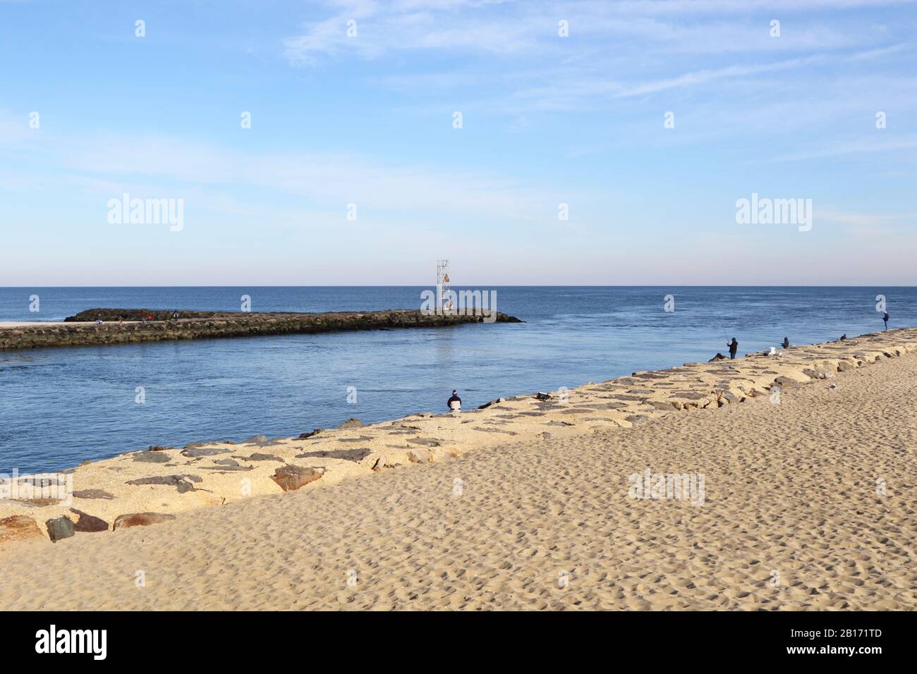 The Shark River Inlet connects the Shark River to the Atlantic Ocean. A