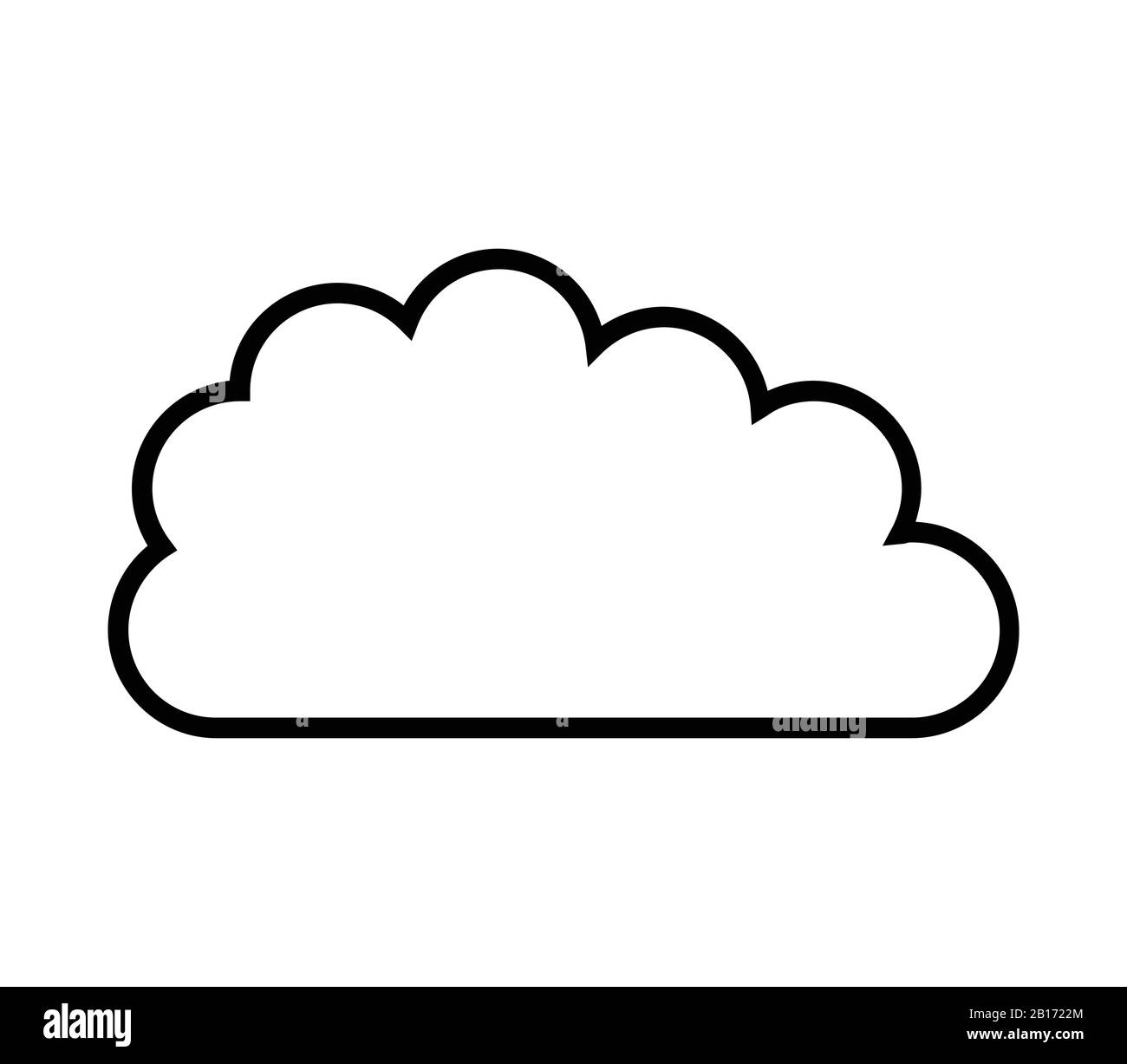 cloud icon illustrated in vector on white background Stock Vector Image ...