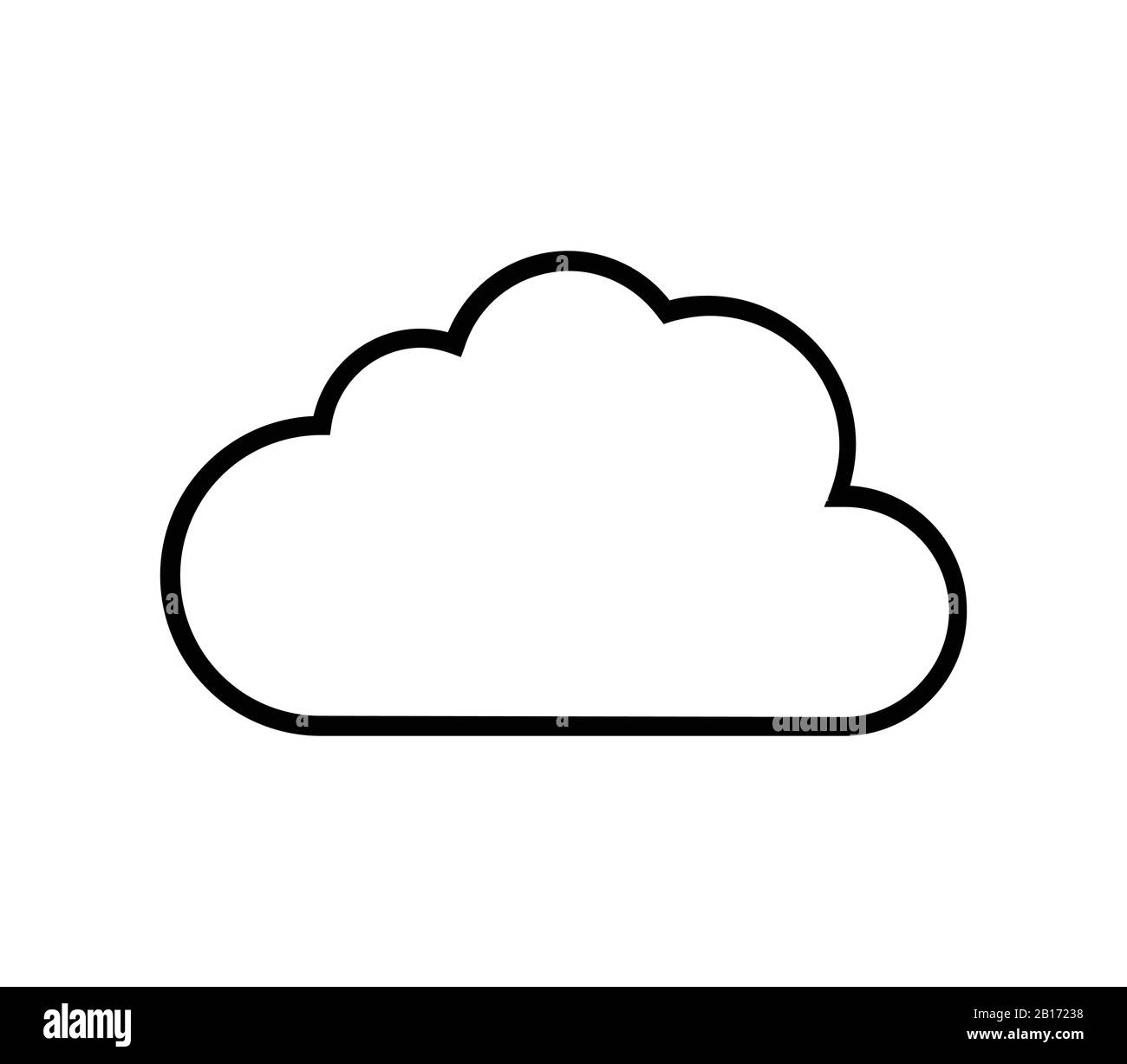 cloud icon illustrated in vector on white background Stock Vector Image ...