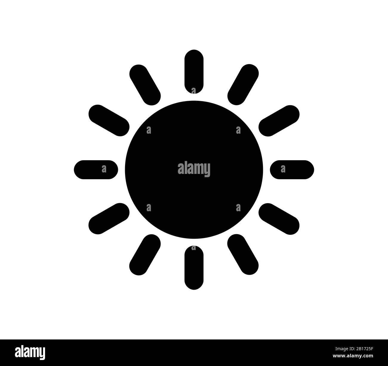 sun icon illustrated in vector on white background Stock Vector Image ...