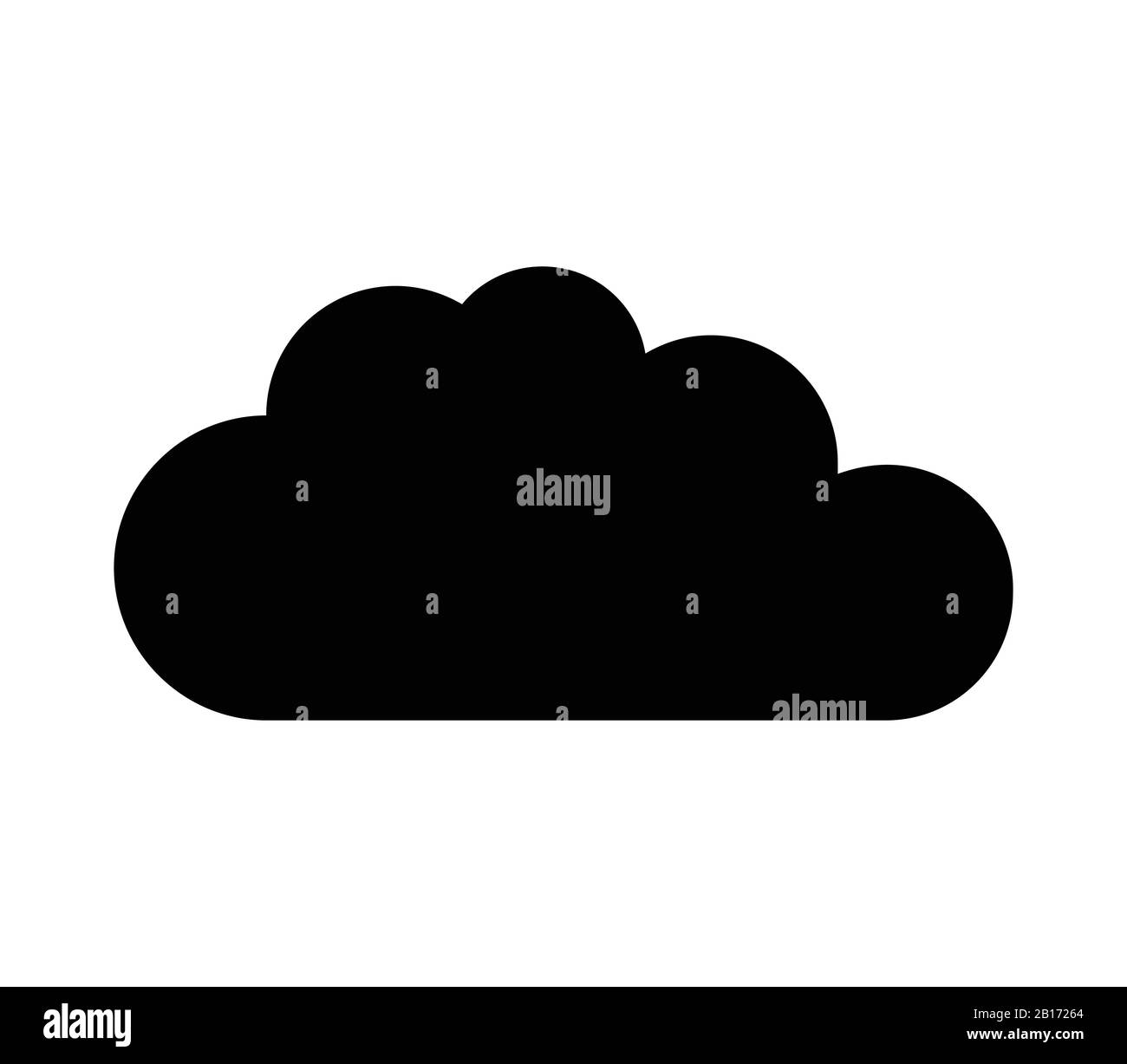cloud icon illustrated in vector on white background Stock Vector Image ...