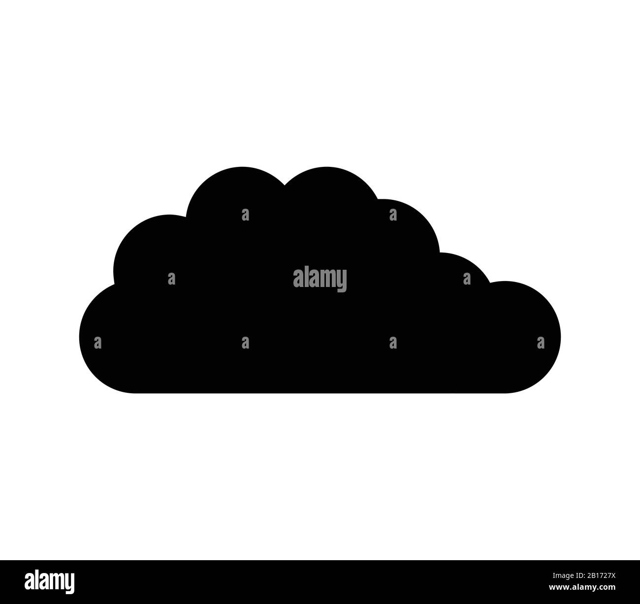 cloud icon illustrated in vector on white background Stock Vector Image ...