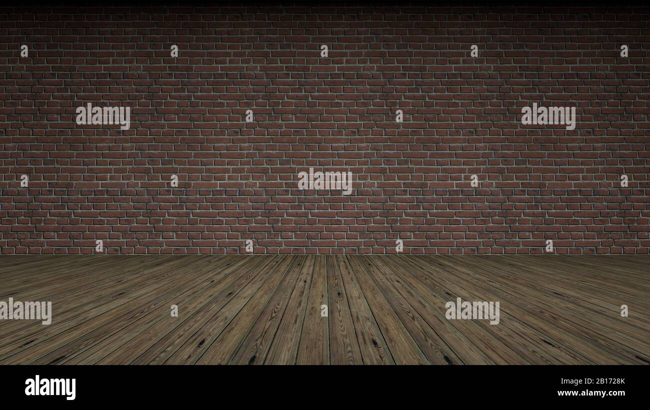 3d rendering of a brick wall frontal view studio Stock Photo - Alamy