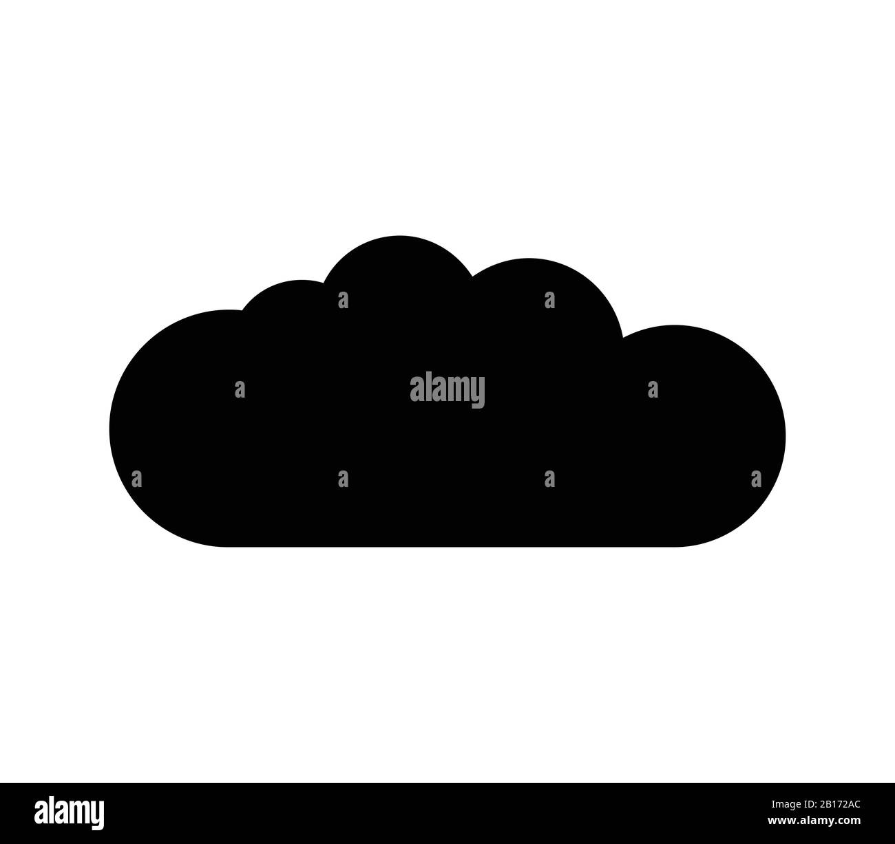 cloud icon illustrated in vector on white background Stock Vector Image ...