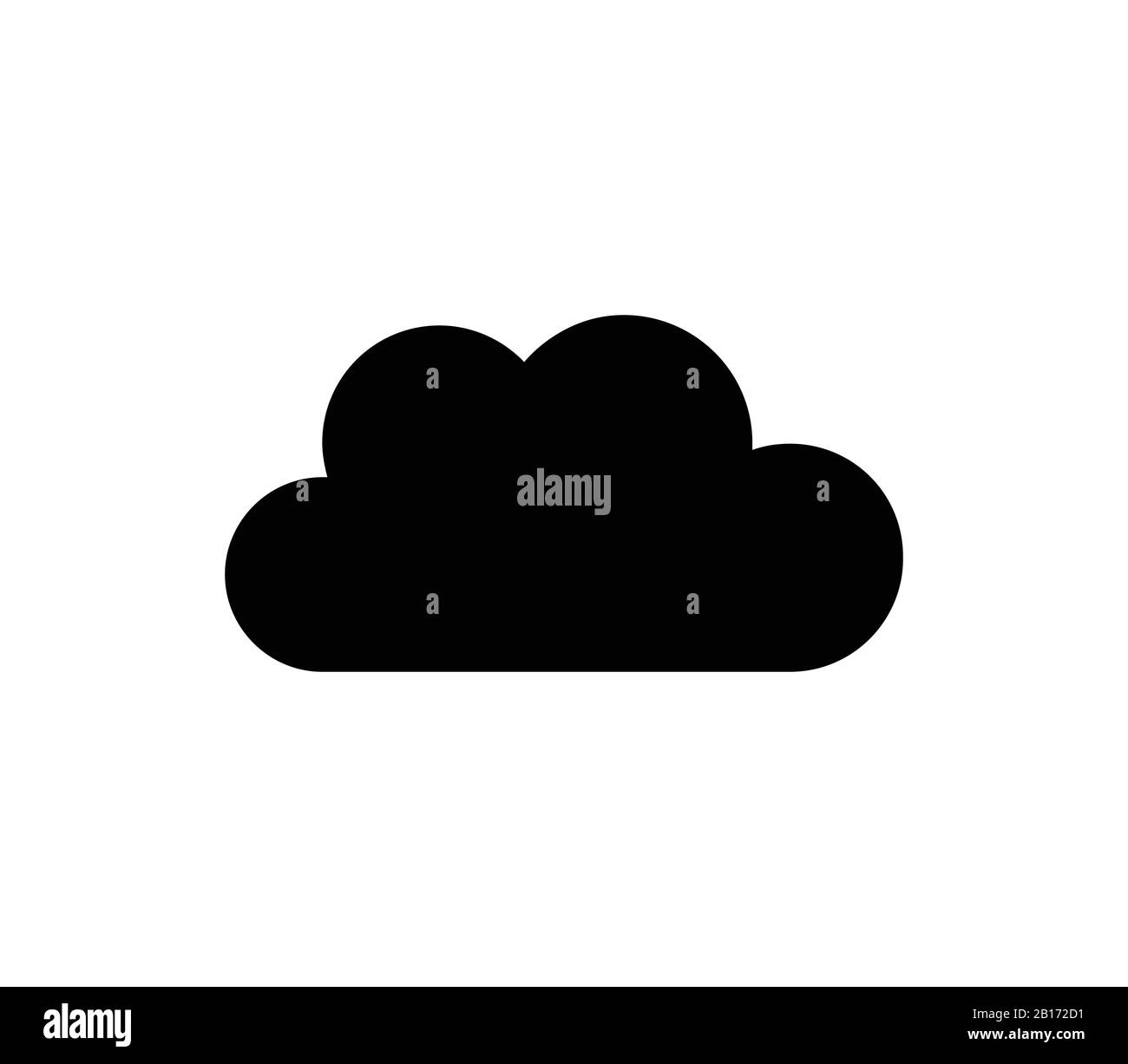 cloud icon illustrated in vector on white background Stock Vector Image ...