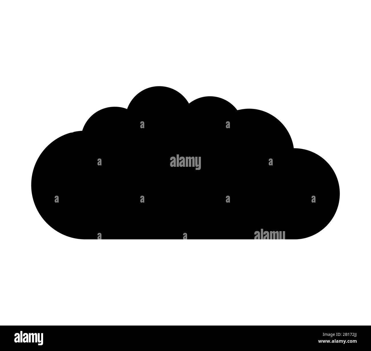 cloud icon illustrated in vector on white background Stock Vector Image ...