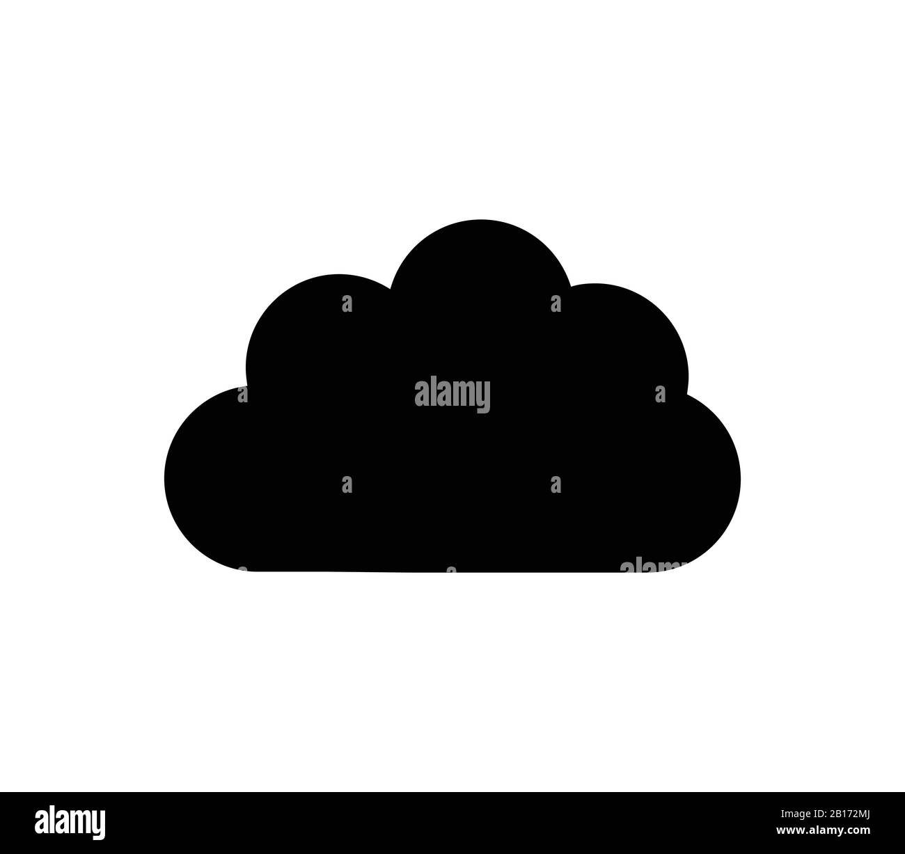cloud icon illustrated in vector on white background Stock Vector Image ...