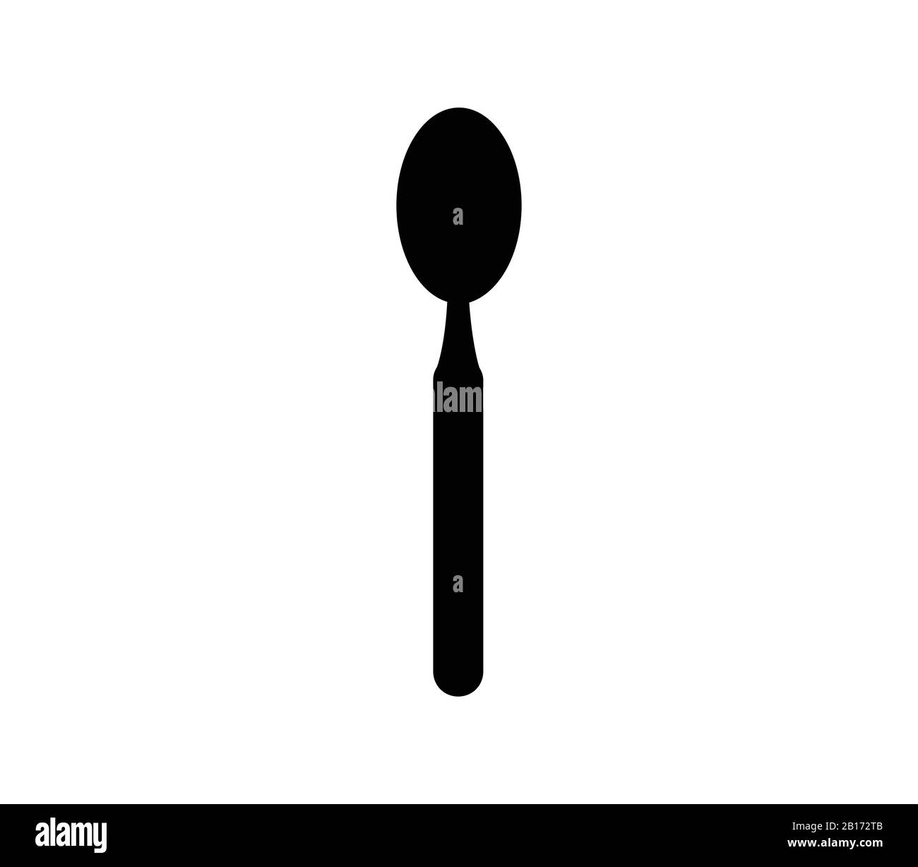 spoon icon illustrated in vector on white background Stock Vector Image ...