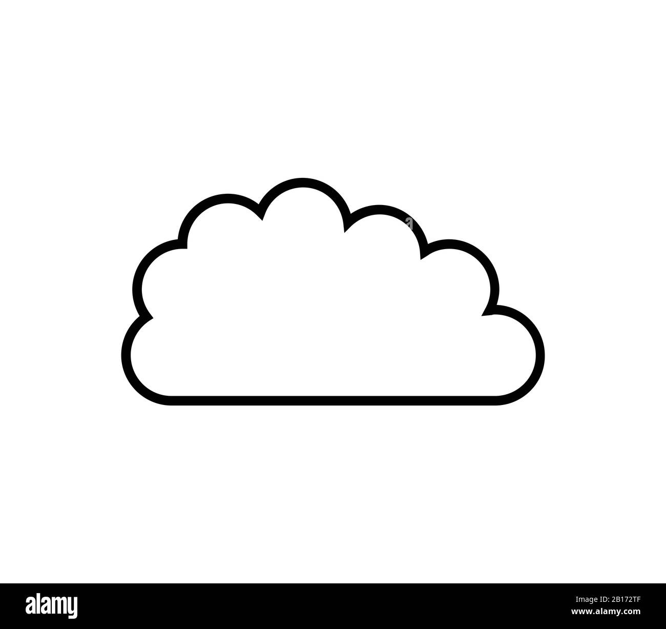cloud icon illustrated in vector on white background Stock Vector Image ...