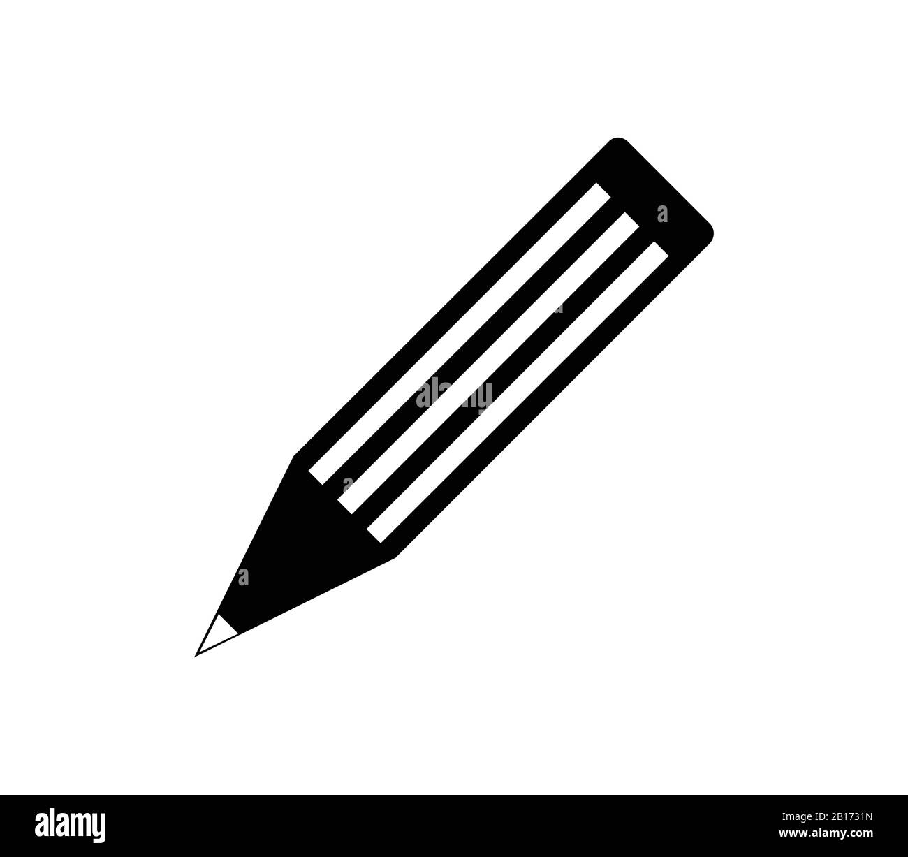pencil icon illustrated in vector on white background Stock Vector ...