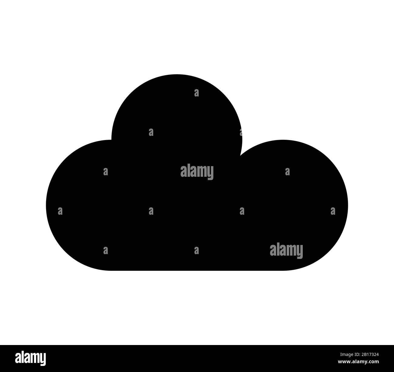 cloud icon illustrated in vector on white background Stock Vector Image ...