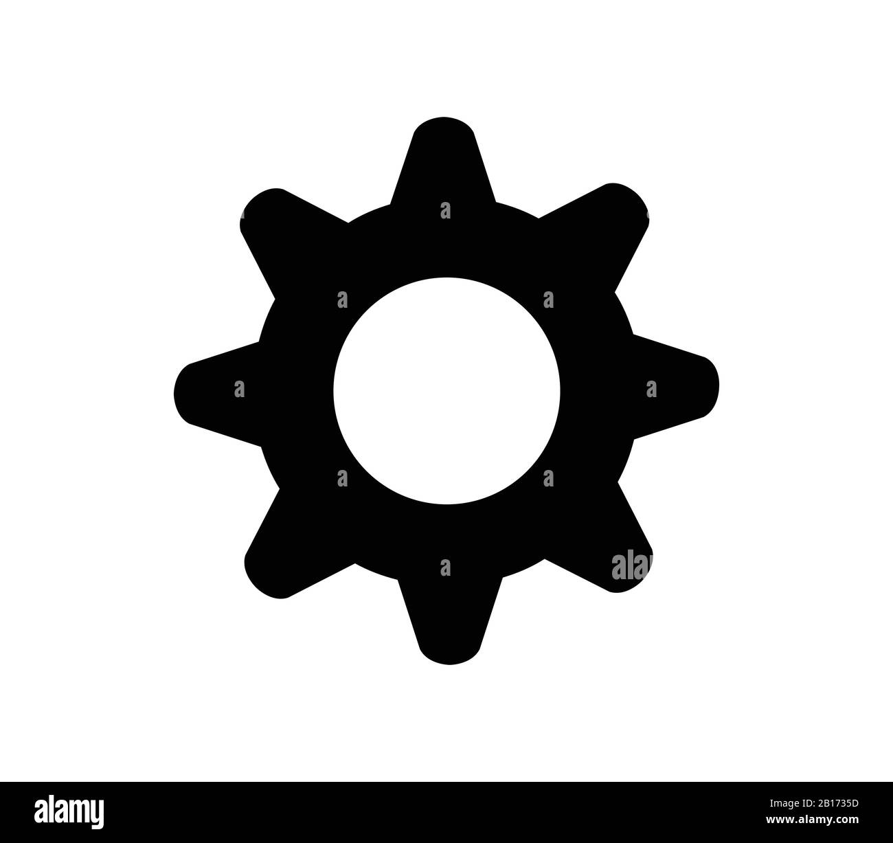 gear icon illustrated in vector on white background Stock Vector Image ...