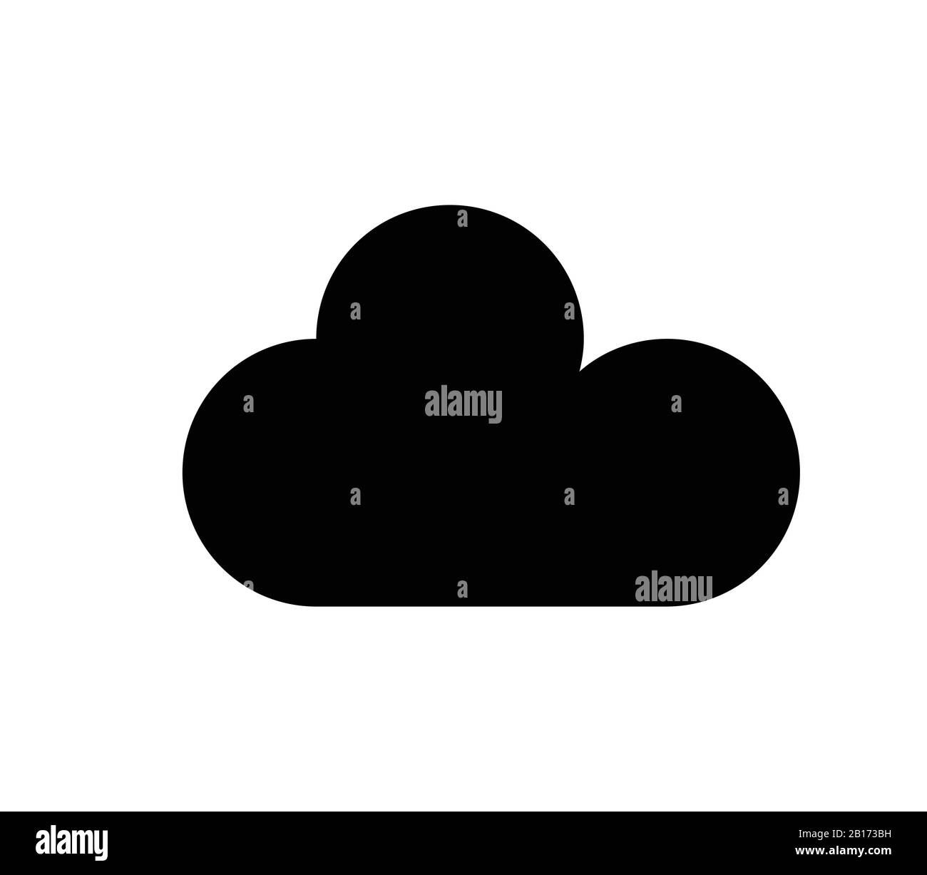 cloud icon illustrated in vector on white background Stock Vector Image ...