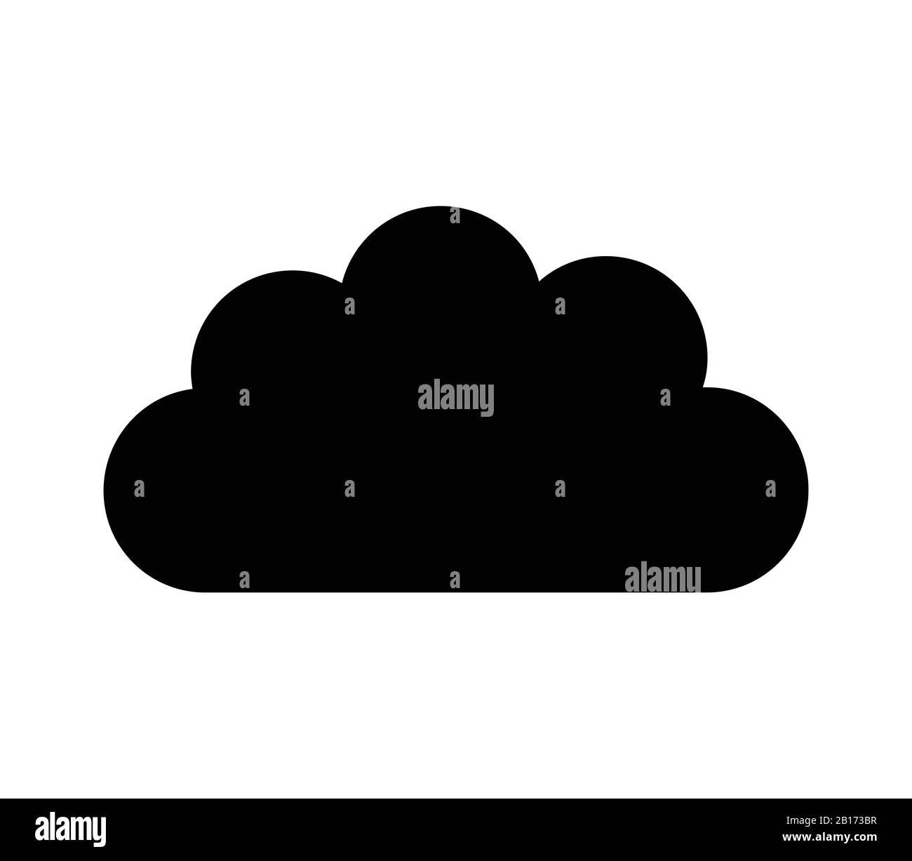 cloud icon illustrated in vector on white background Stock Vector Image ...