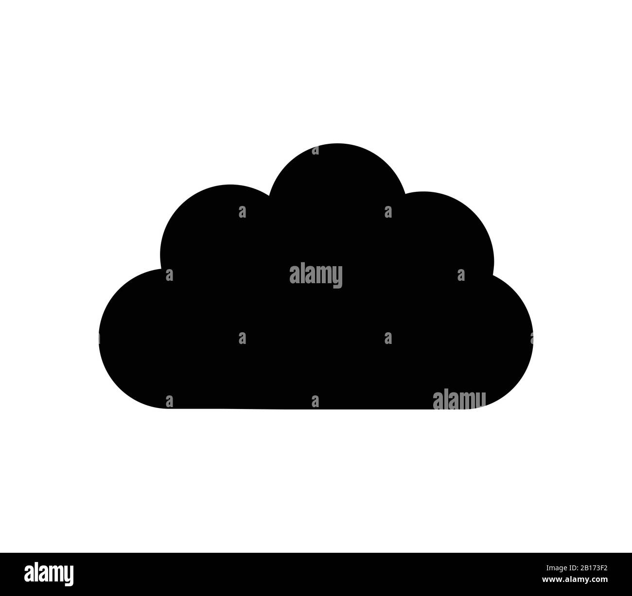 cloud icon illustrated in vector on white background Stock Vector Image ...