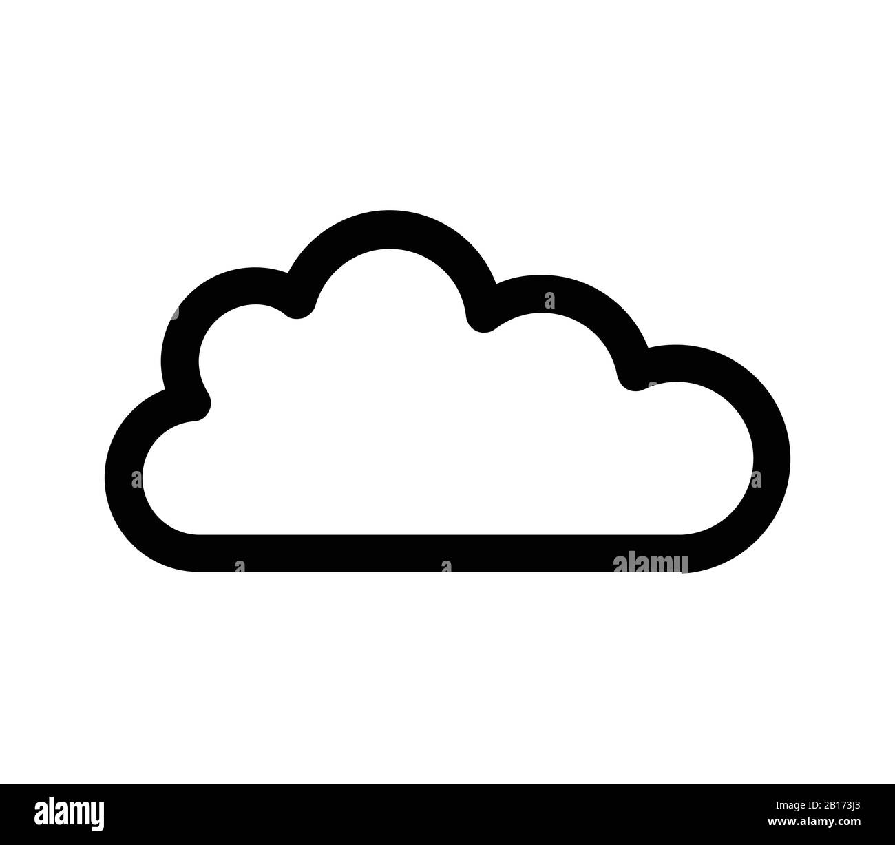 cloud icon illustrated in vector on white background Stock Vector Image ...