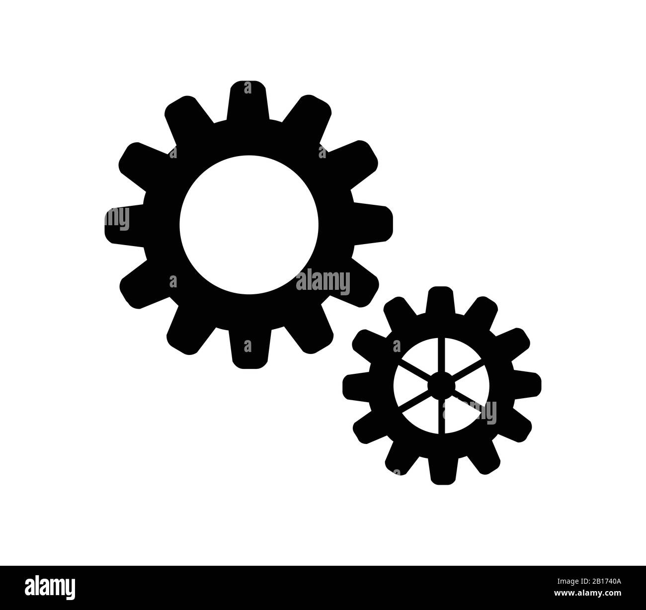 gear icon illustrated in vector on white background Stock Vector Image ...