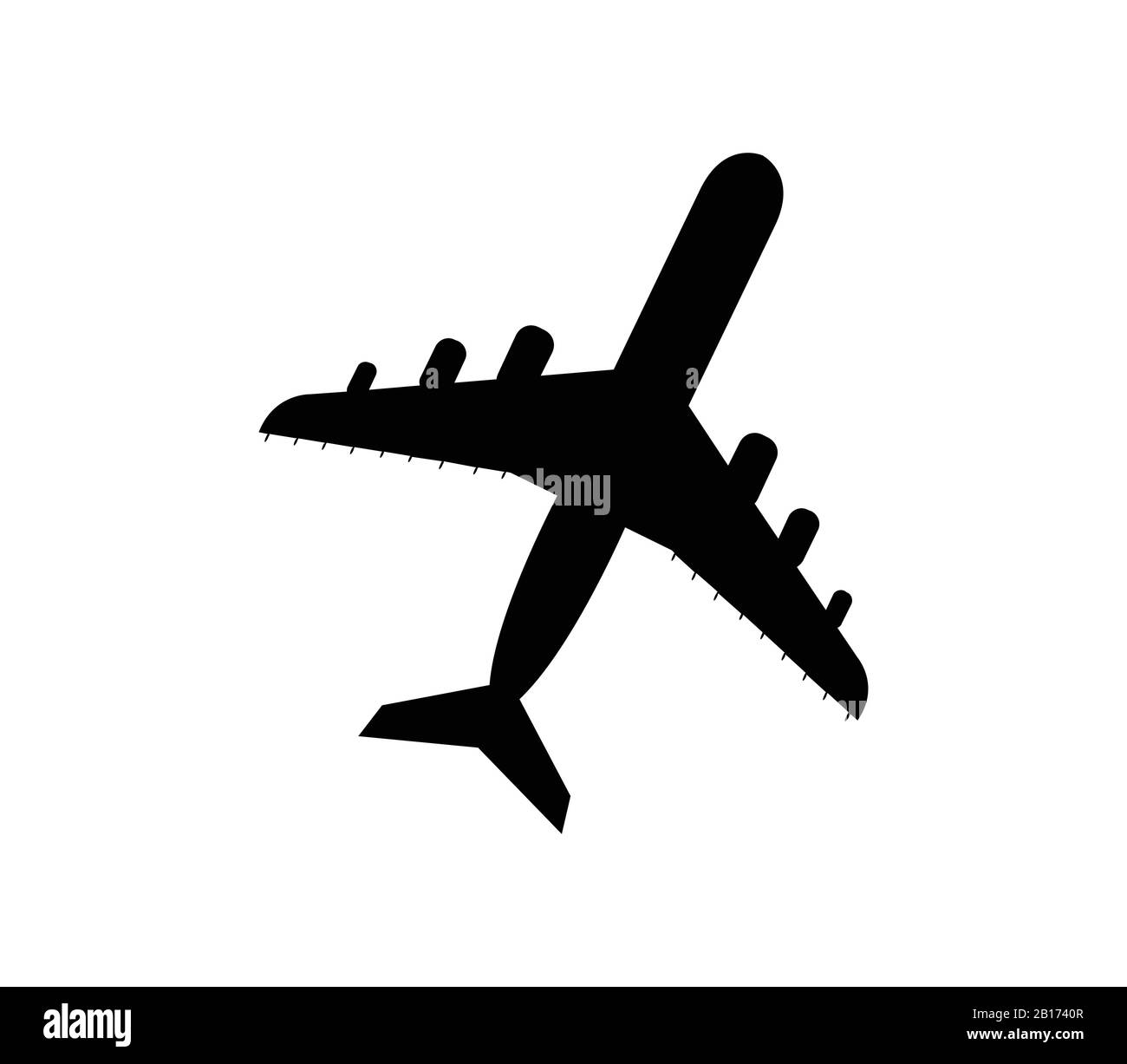 airplane icon illustrated and colored in vector on white background ...