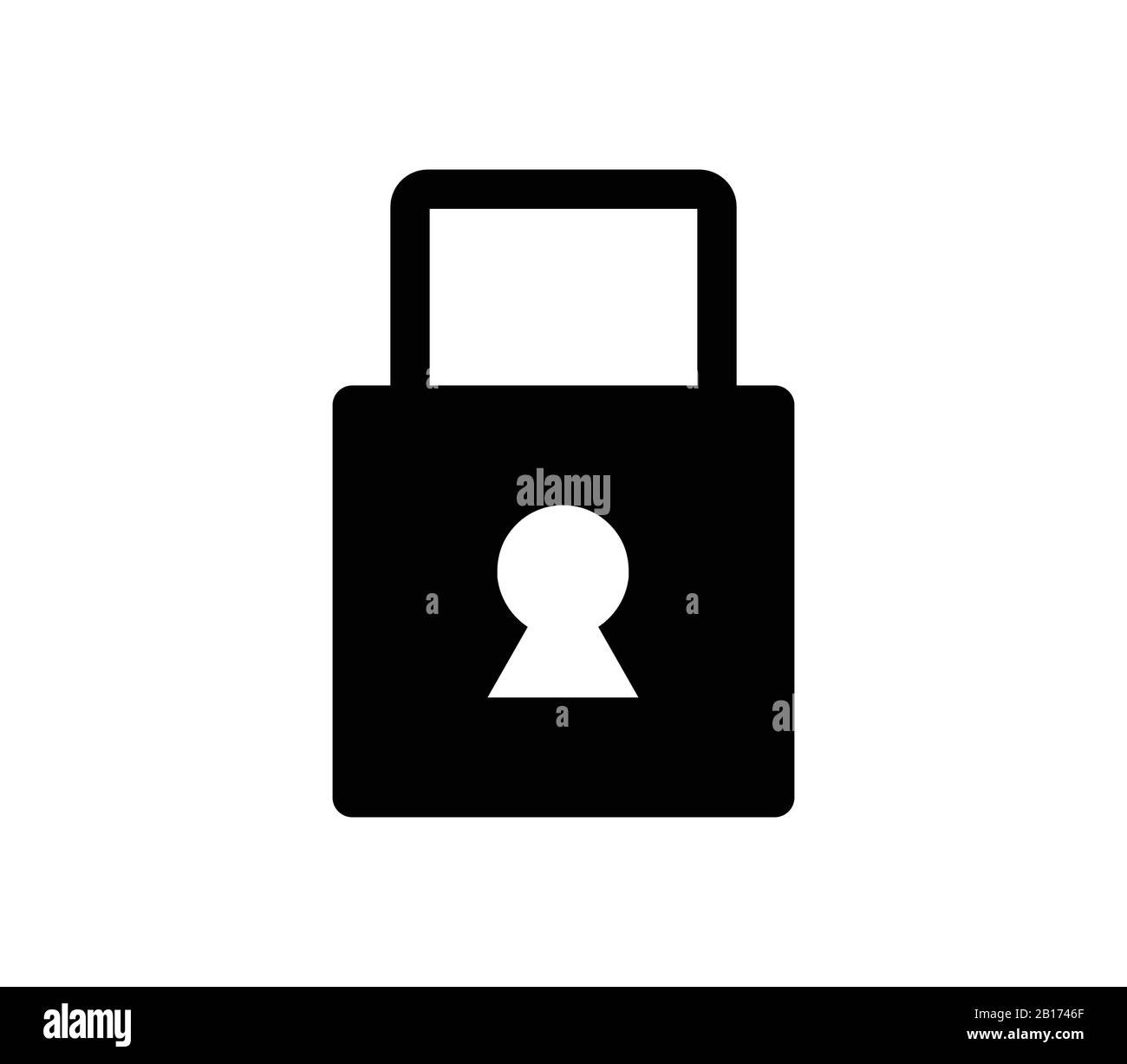 padlock icon illustrated in vector on white background Stock Vector ...