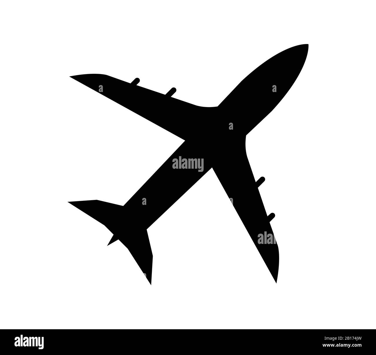 airplane icon illustrated and colored in vector on white background ...