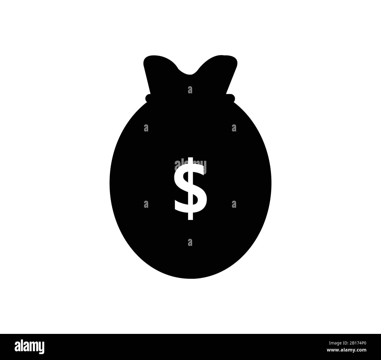 money bag icon illustrated in vector on white background Stock Vector ...
